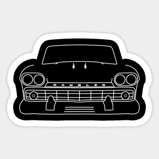 1959 AMC Rambler classic car white outline graphic Sticker